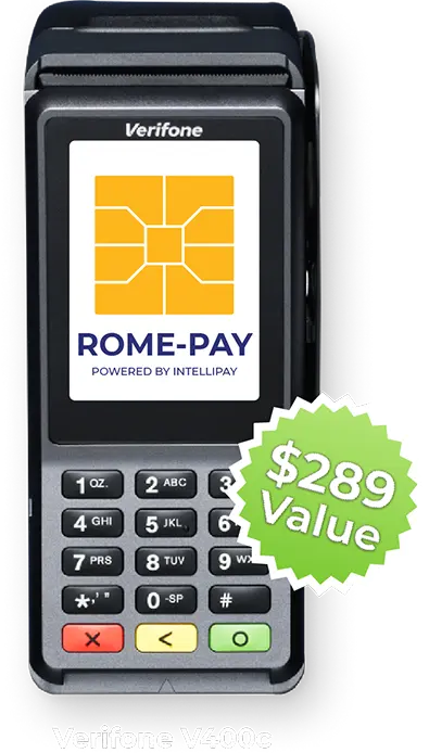 Rome-Pay Terminal (a $289 value) with new Rome-Pay logo